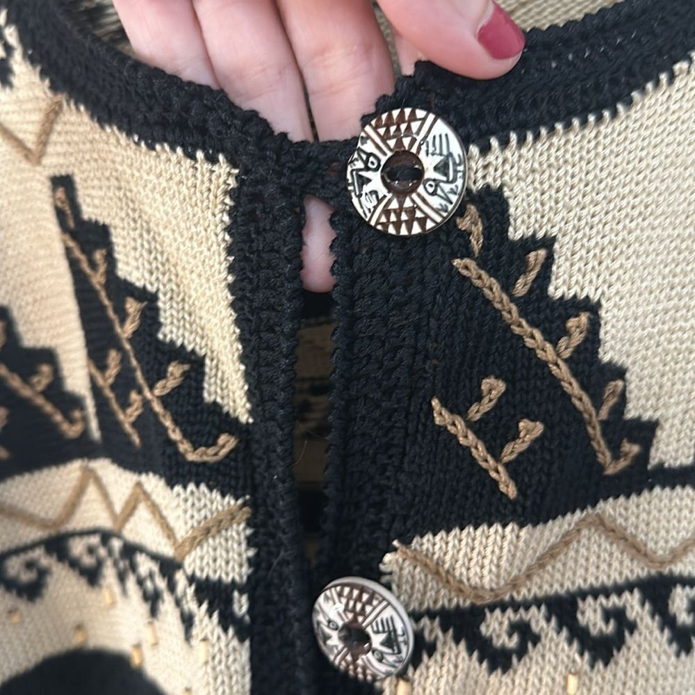 Vintage The Peruvian Connection Button Down Cardigan Sweater - Picture 6 of 9